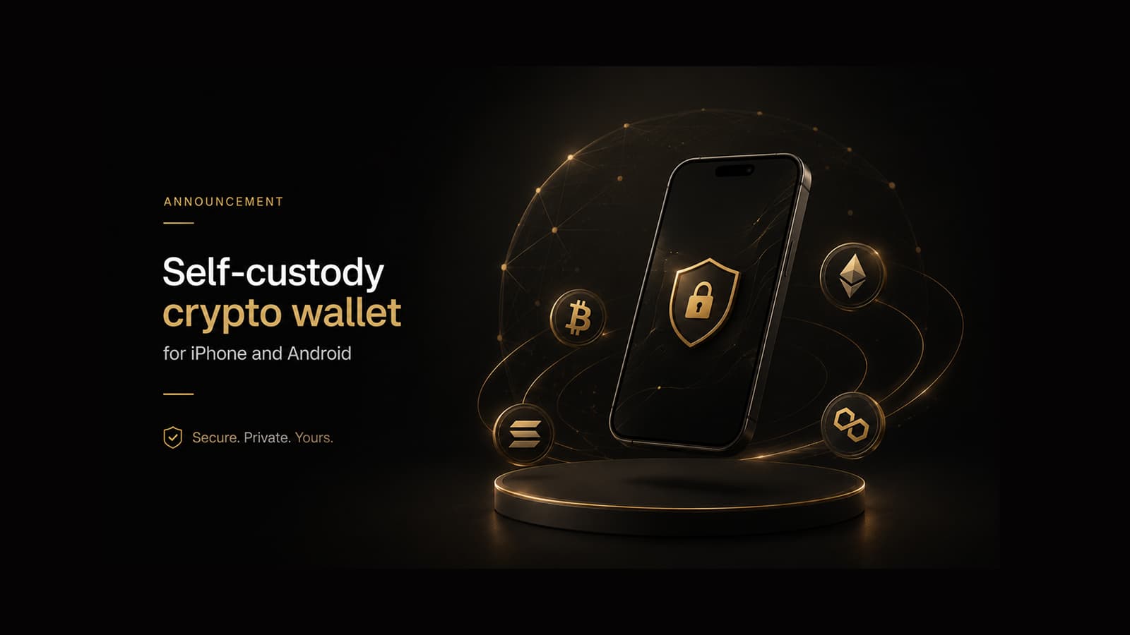 Mobile phone outline representing iOS and Android wallet apps